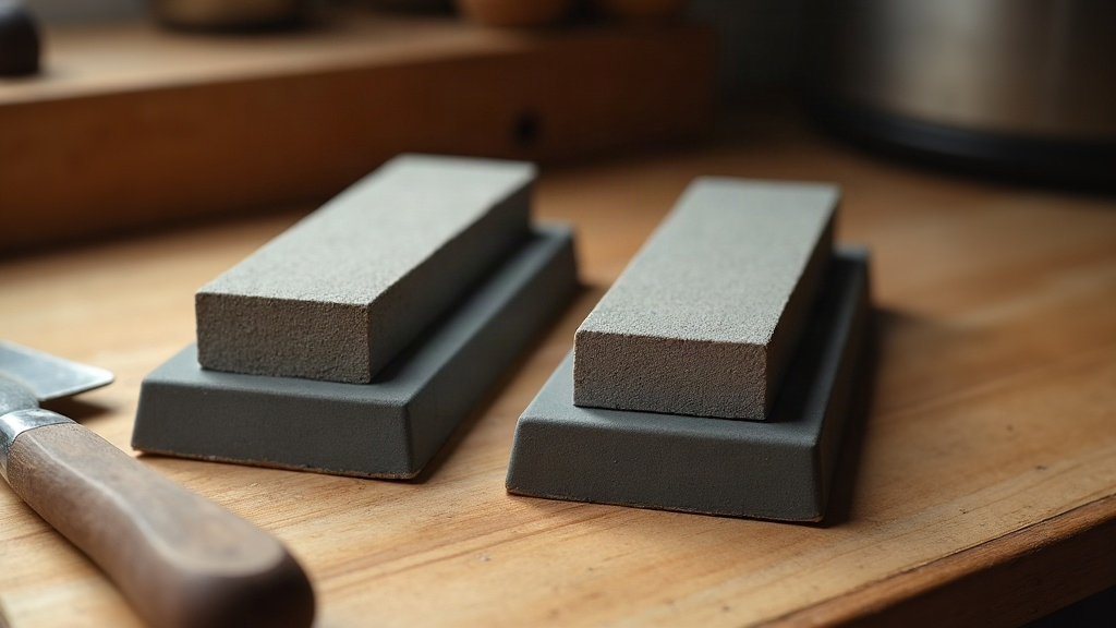 Display of professional whetstones and guided field sharpeners